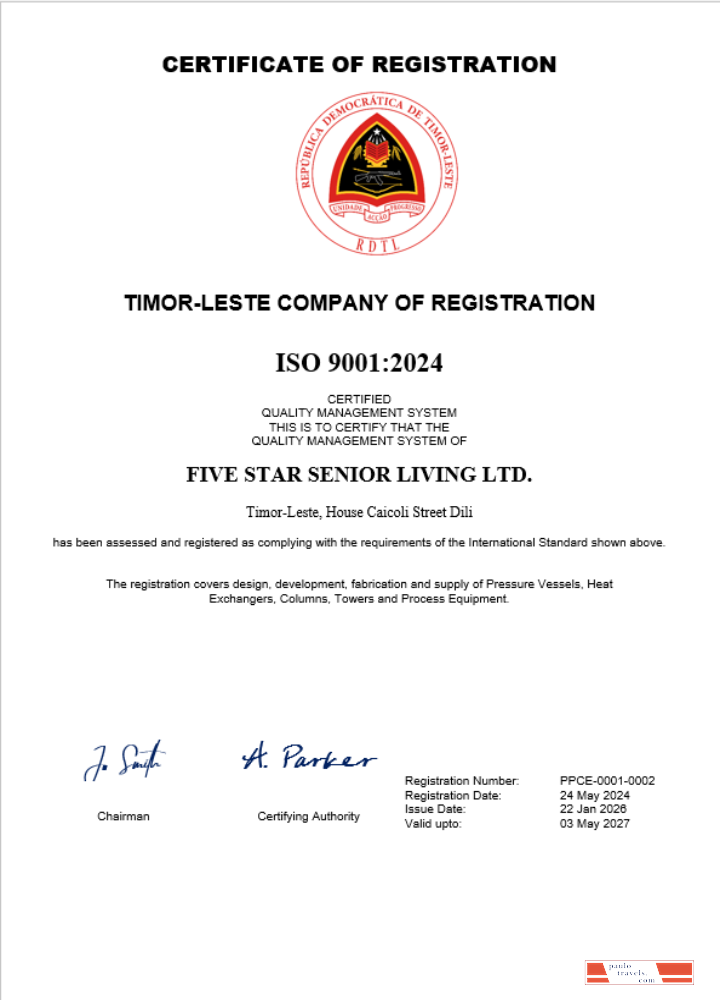 Timor Leste business registration certificate Word and PDF template